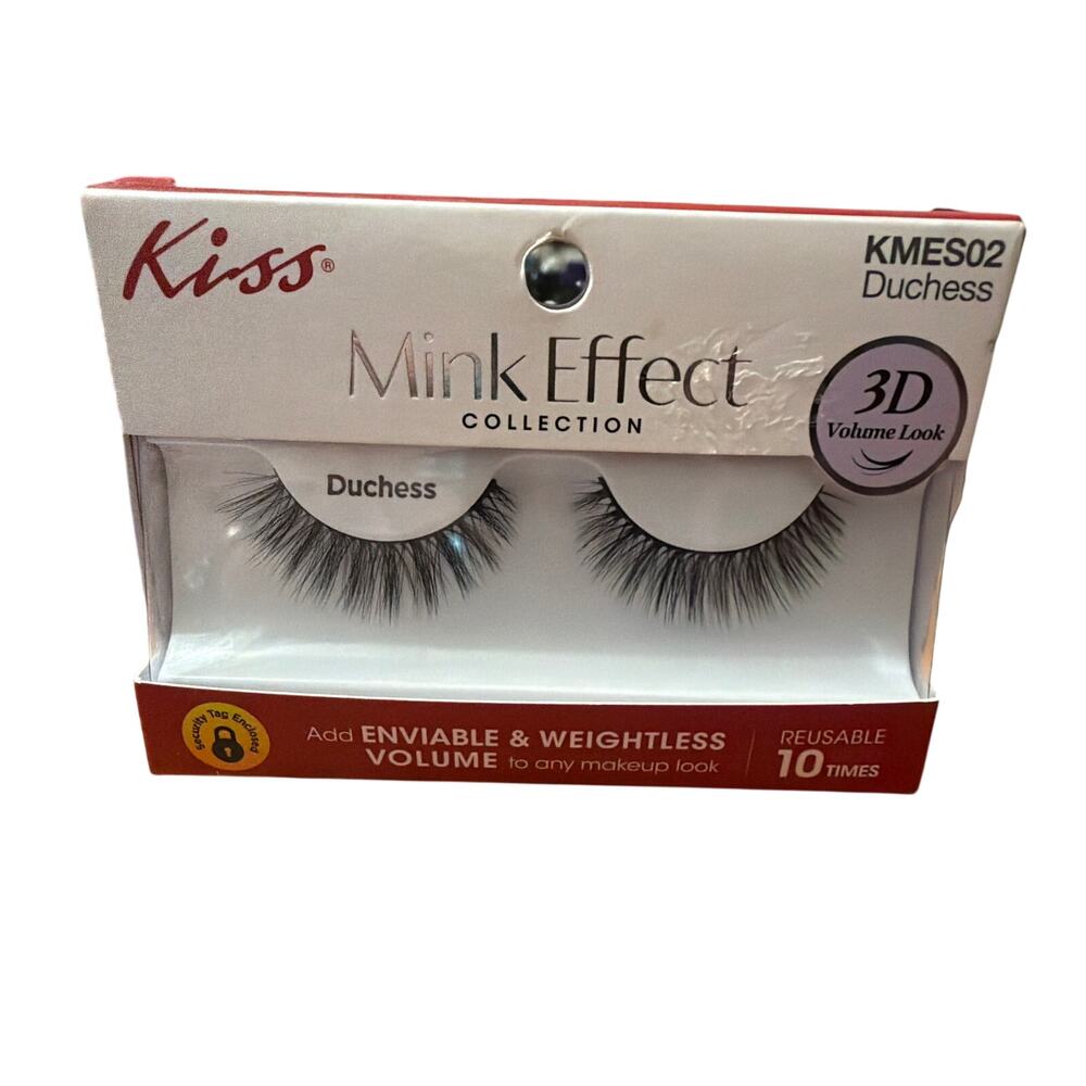 Kiss Mink Effect Collection Reusable Duchess Eyelashes 3D Volume Look New